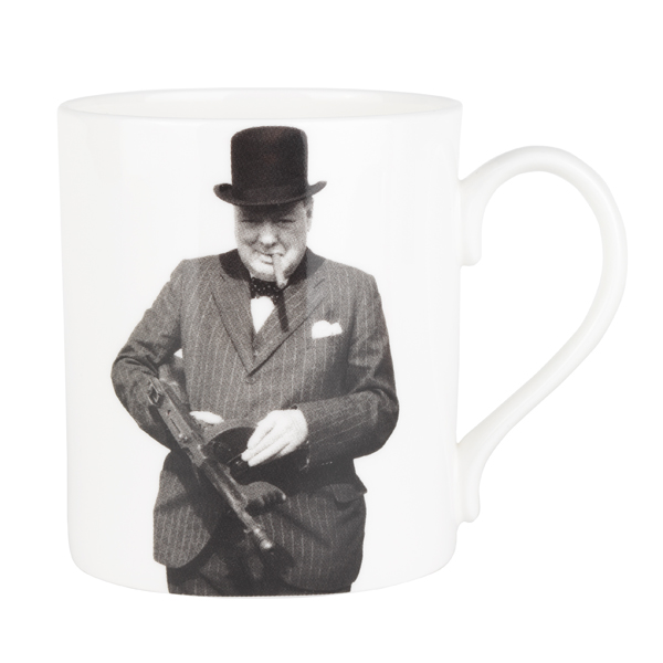 Winston Churchill Tommy Gun Mug