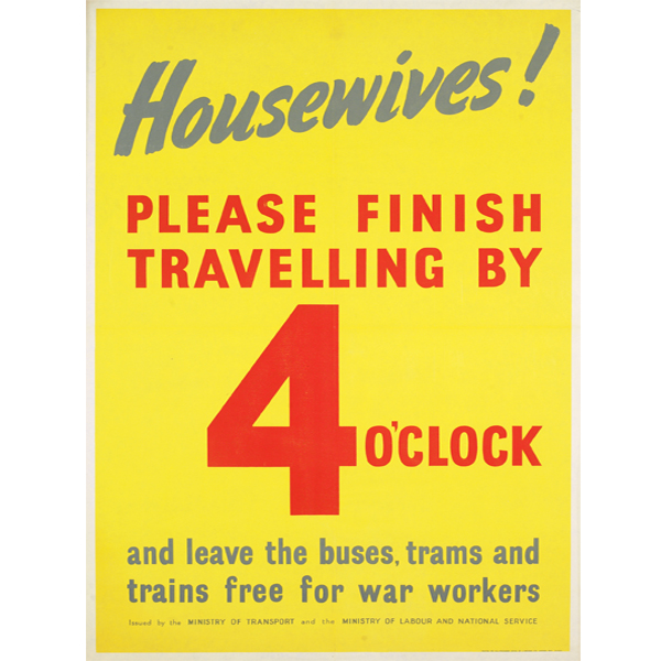 Housewives! Please finish travelling poster