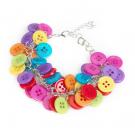 Colourful button cluster bracelet