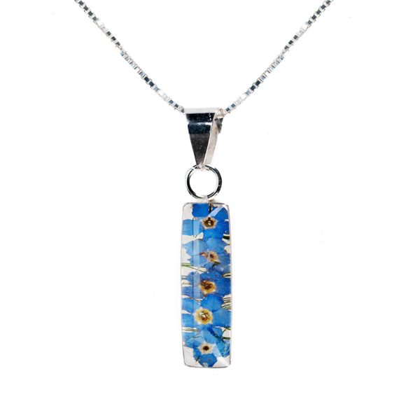 Real Forget-me-not pendant