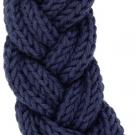 Knitted plait necklace navy